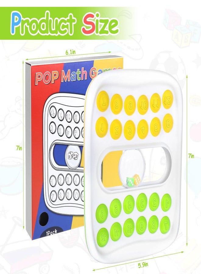 بوسوها لعبة النرد الرياضية BUSOHA Pop Math - ألعاب لوحية رياضية محمولة للاعبين، مناسبة للكبار والصغار، من أساسيات الفصول الدراسية، أدوات تعليمية رياضية مبكرة، ألعاب عائلية تفاعلية للعطلات والسفر والحفلات. - Image 2